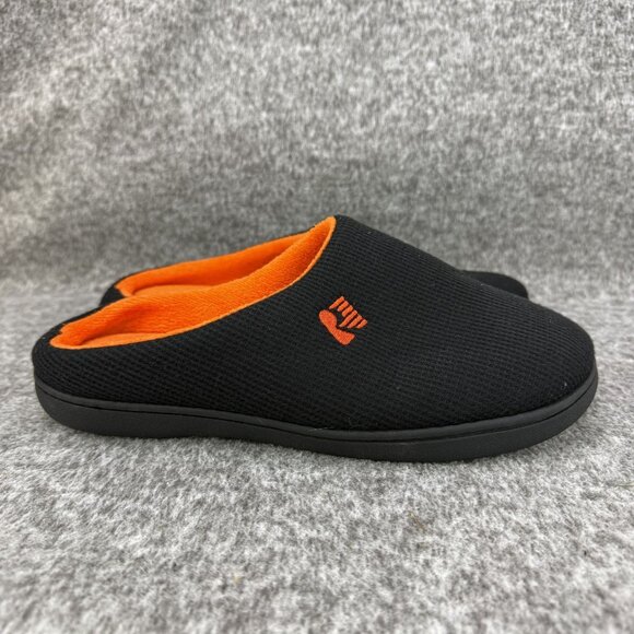 ✅Mens 7-8 Rockdove Slippers Black & Orange Memory Foam Comfort Sole Hunting/camp - Picture 7 of 13